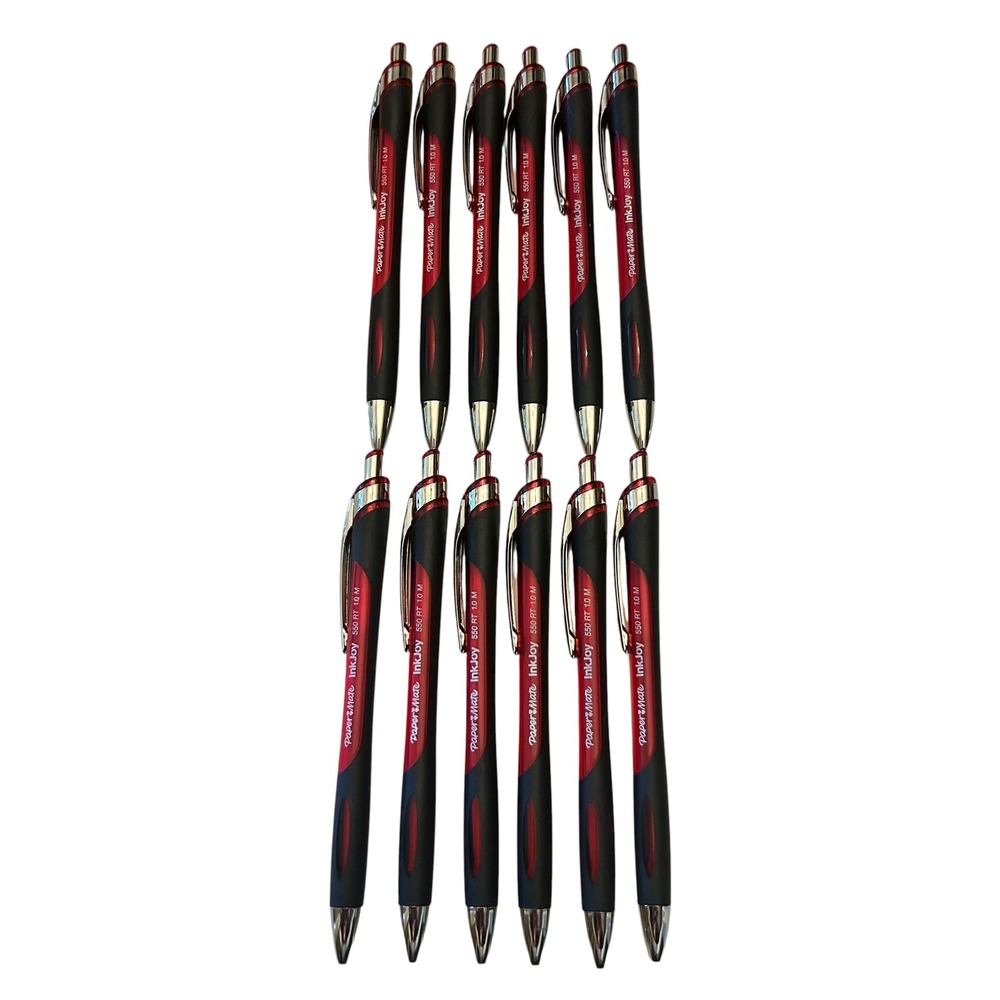 Paper Mate InkJoy 550 RT Retractable Ballpoint Pens 1.0mm Medium Red 12 Ct NEW
